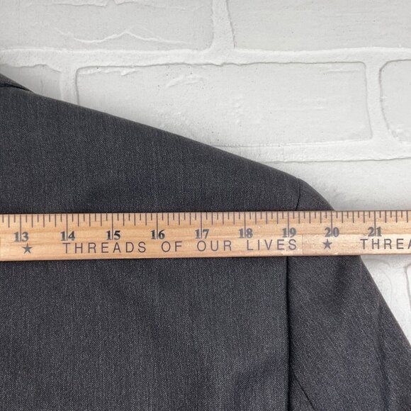 Baumler Suit Men 42 35Wx30L Dark Gray Herringbone Vitale Barberis Canonico Wool - Picture 10 of 16